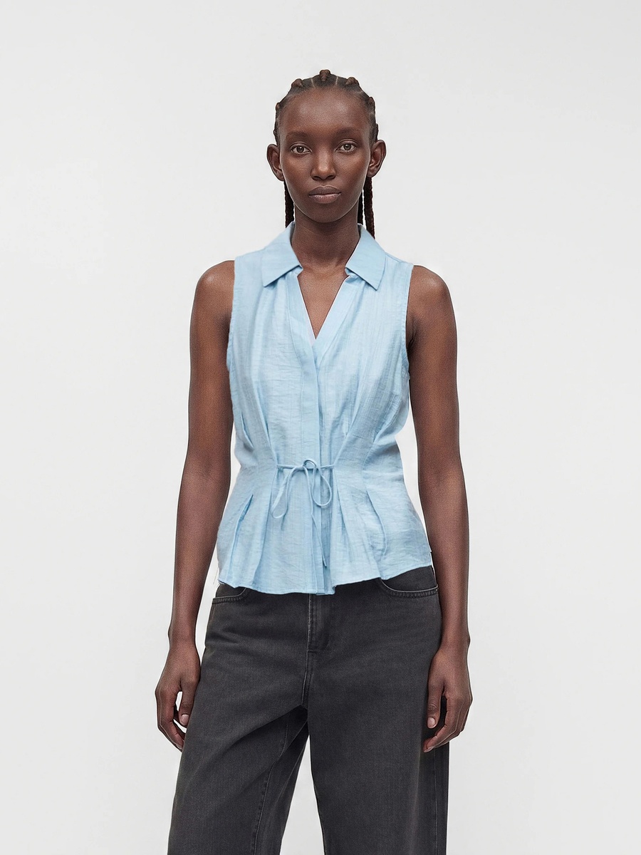 Sleeveless Woven Top
