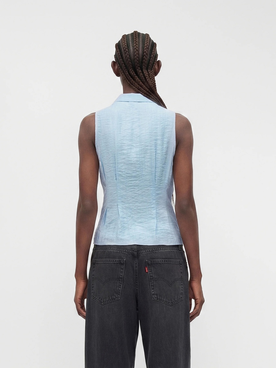 Sleeveless Woven Top