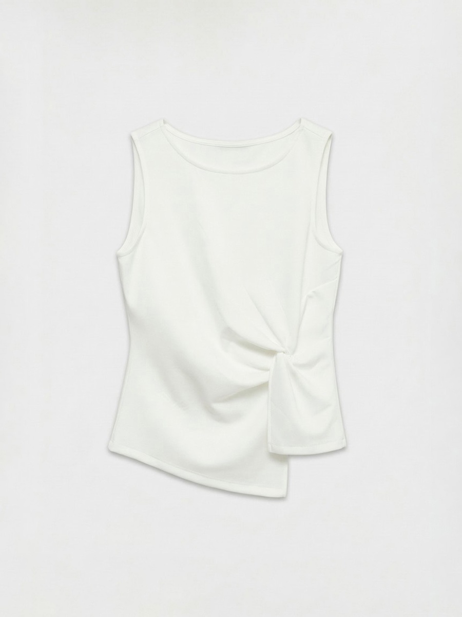 Sleeveless Knot Jersey Top