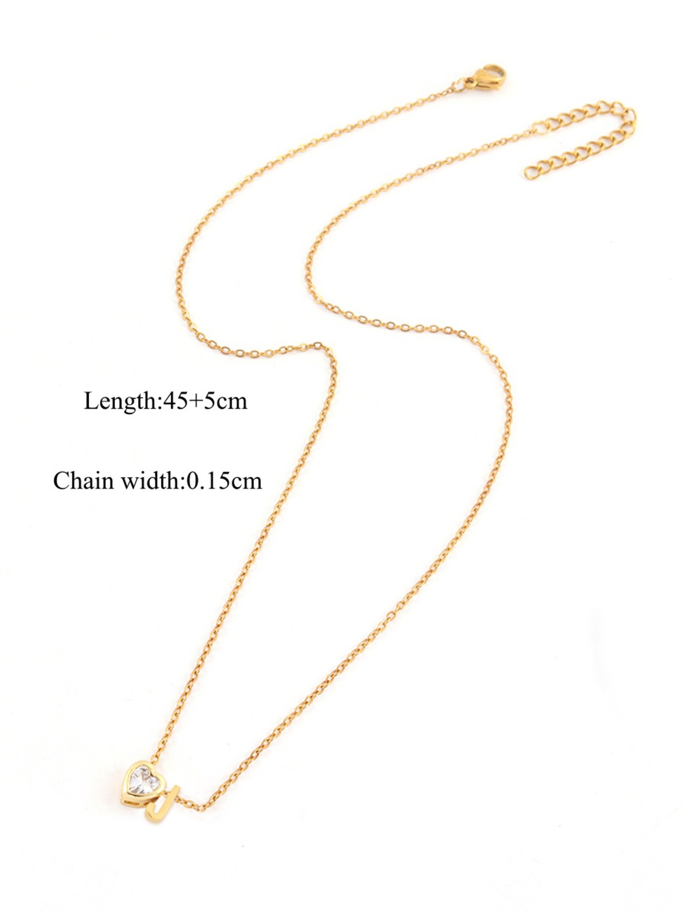Heart Initial Pendant Necklace