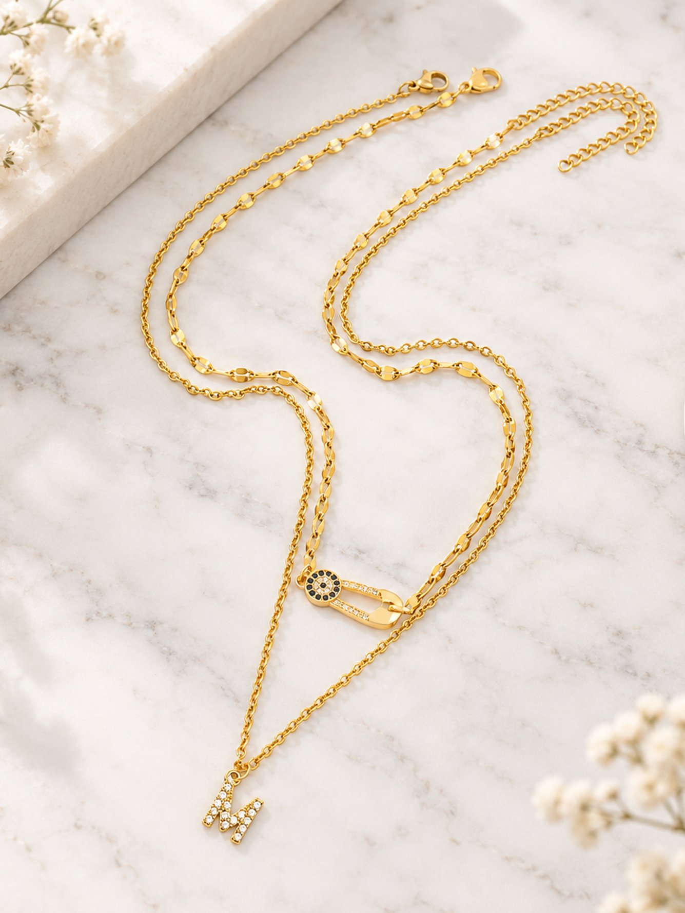 Gold Solid Delicate Necklaces