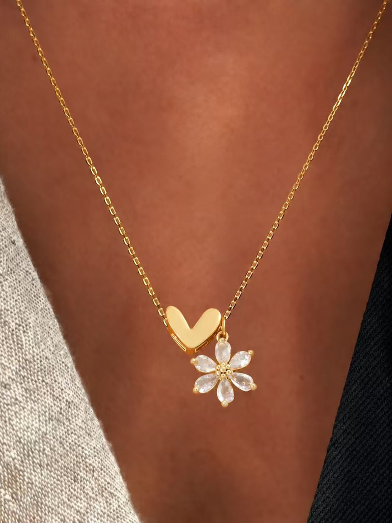 Gold Solid Delicate Necklaces