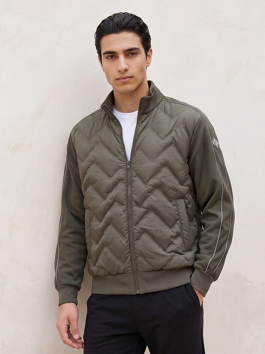 Quilted Jacket with High Neck