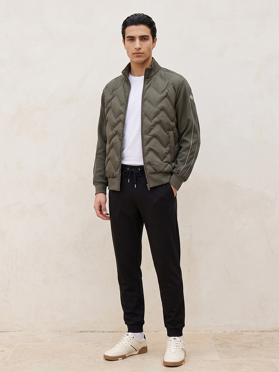 Quilted Jacket with High Neck