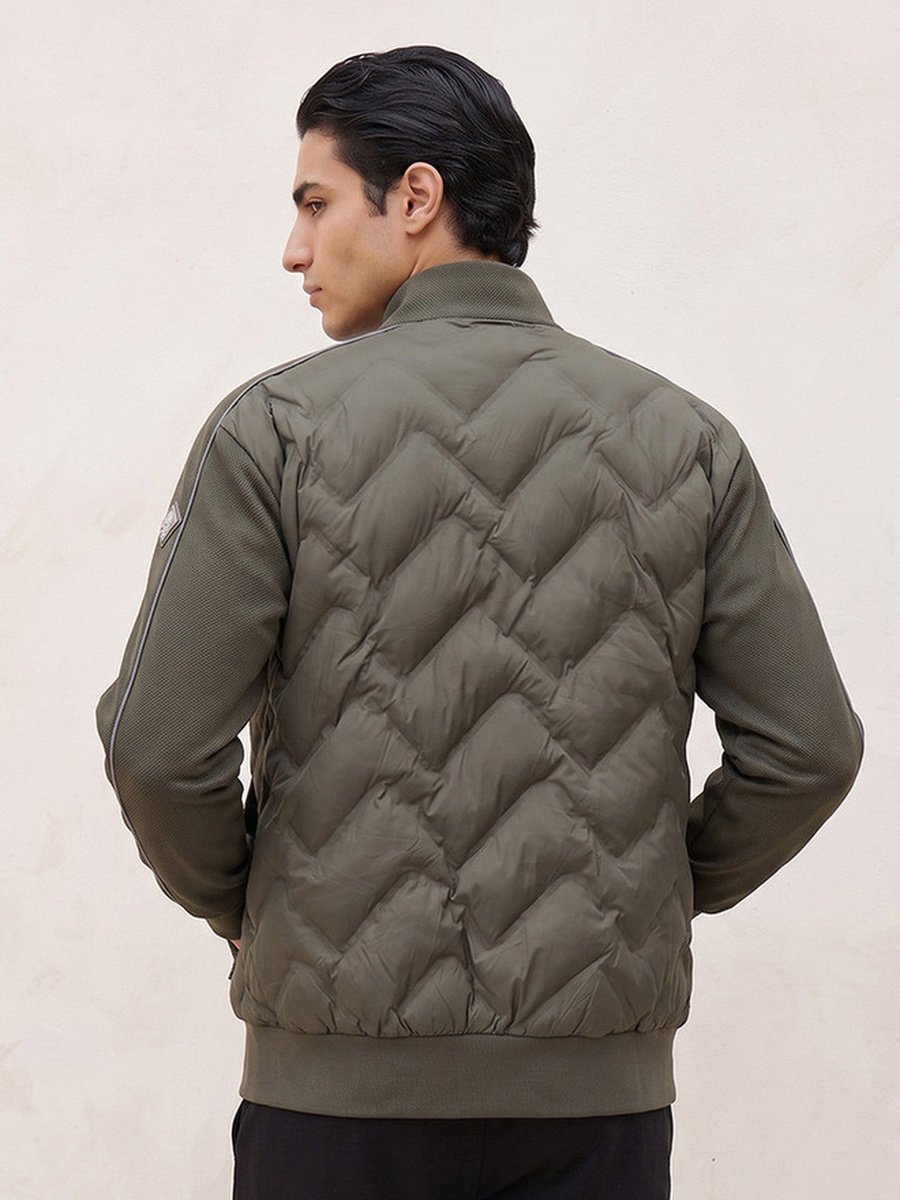 Quilted Jacket with High Neck