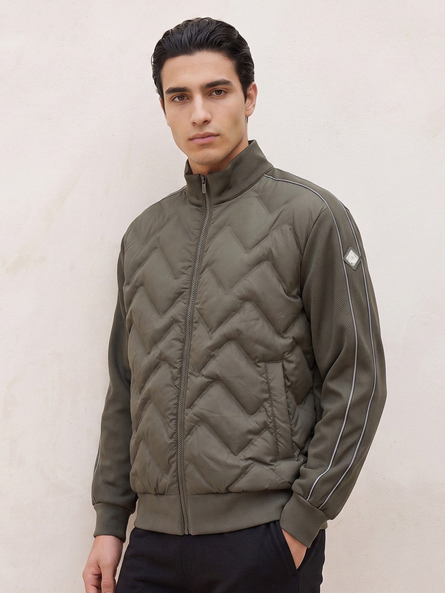 Quilted Jacket with High Neck