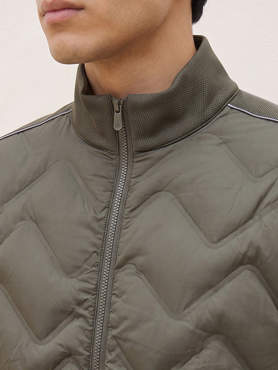 Quilted Jacket with High Neck