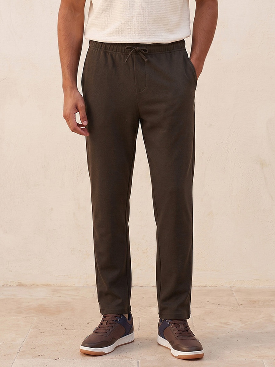 Regular Fit Drawstring Waist Trousers