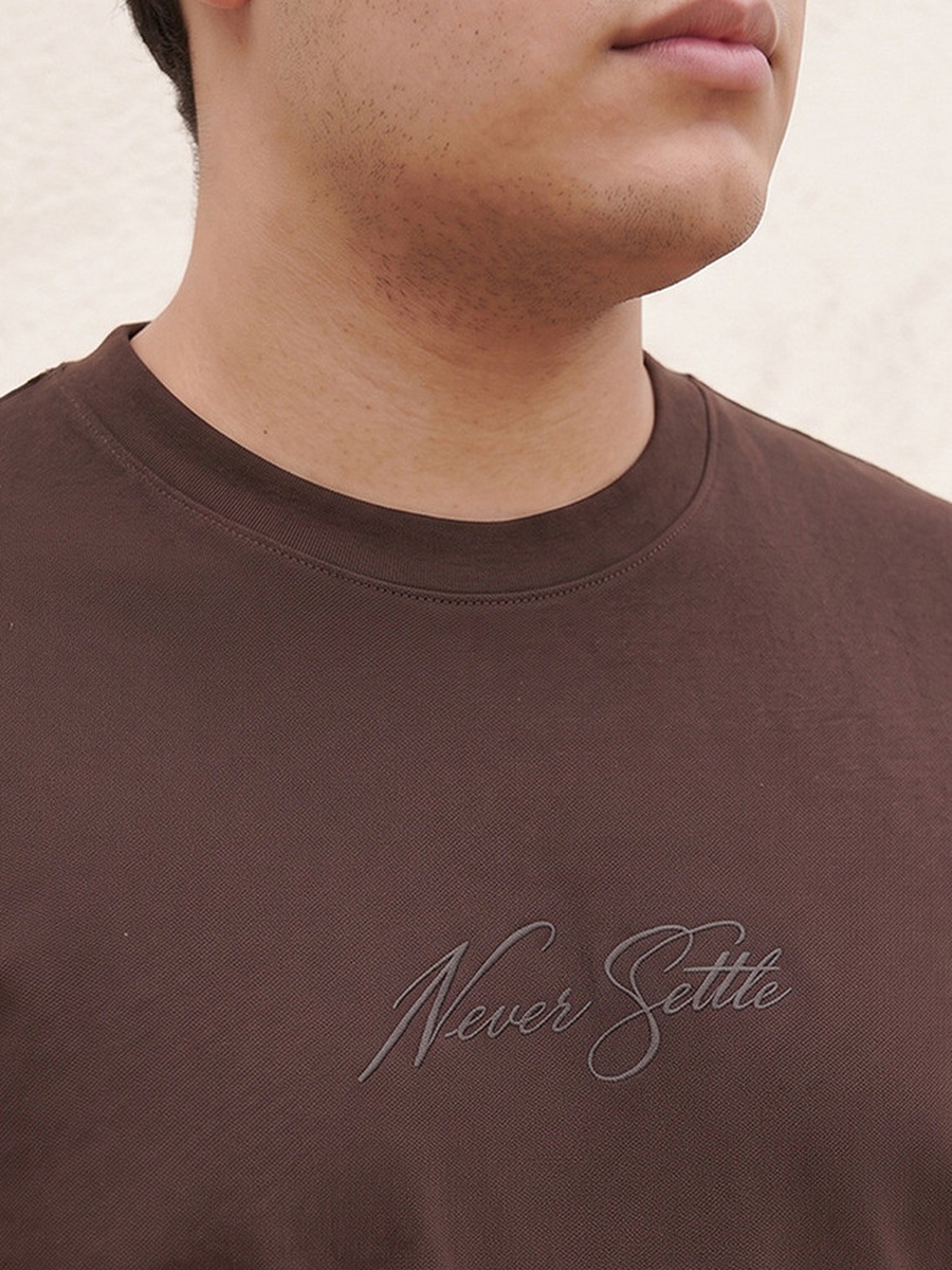Plus Cotton Crew Neck T-Shirt