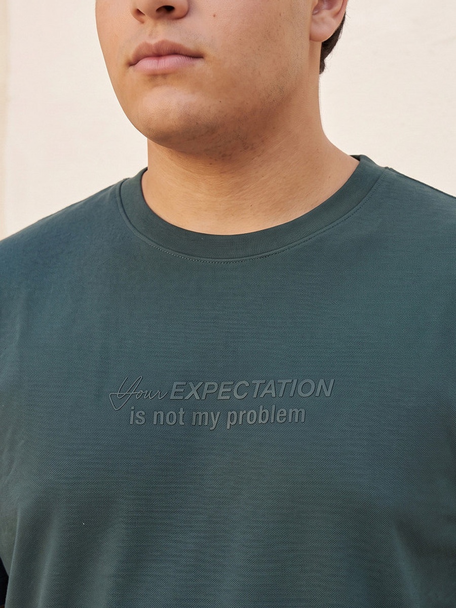 Plus Cotton Crew Neck T-Shirt