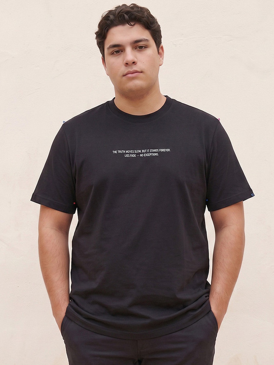 Plus Cotton Crew Neck T-Shirt