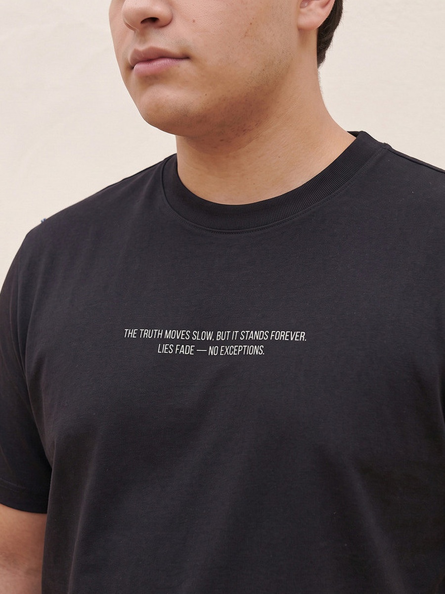 Plus Cotton Crew Neck T-Shirt