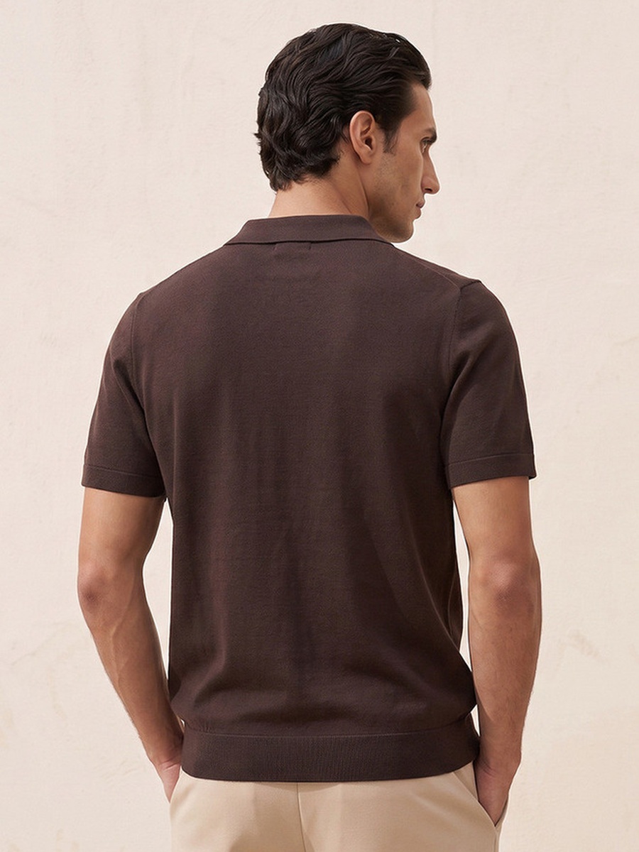 Ribbed Polo T-Shirt
