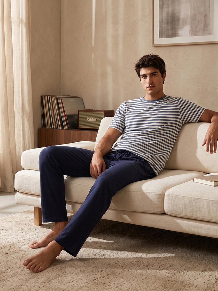 Striped T-Shirt and Pyjama Set