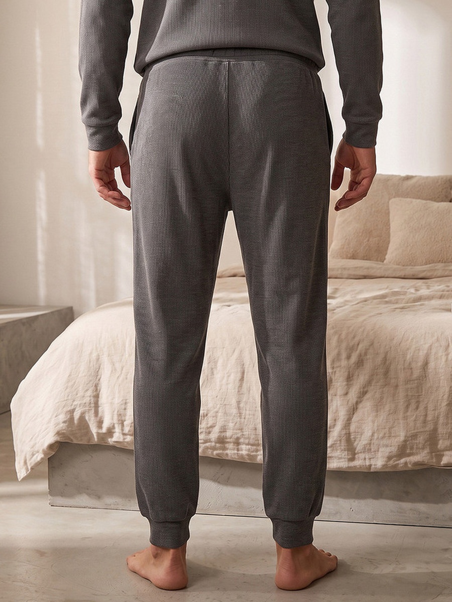 Textured Sweatshirt and Pyjama Set