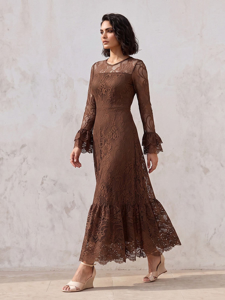 Maxi Dress with Lace Detail