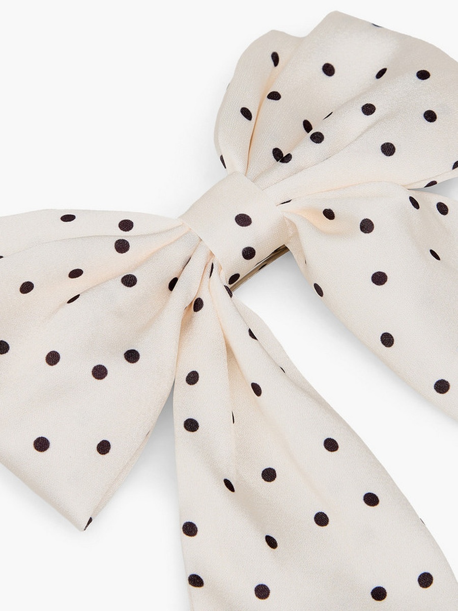 Barrette Hair Clip with Bow Accent