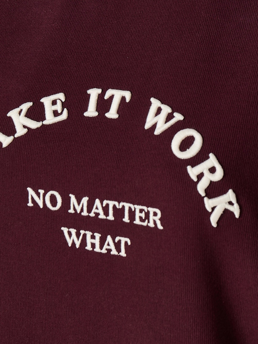 Sweatshirt with Slogan Print
