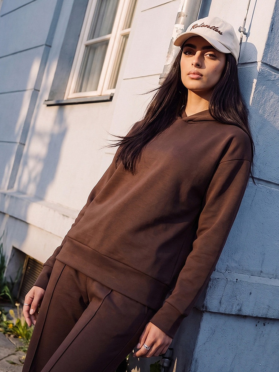 Hoodie with Wide Hem