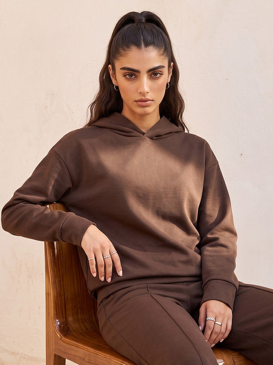 Hoodie with Wide Hem
