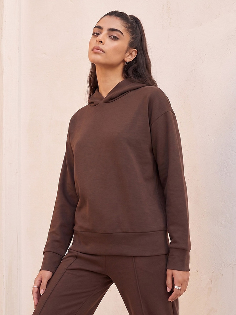 Hoodie with Wide Hem
