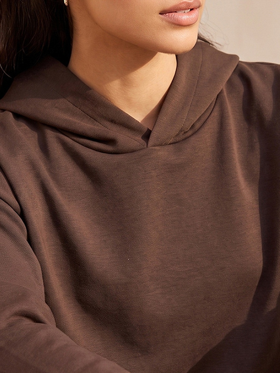 Hoodie with Wide Hem