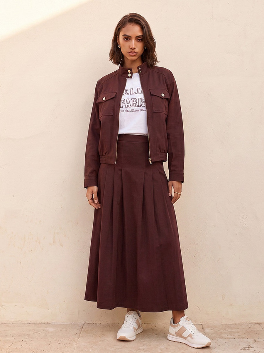 Cotton Regular Bomber Jacket with Flap Pockets