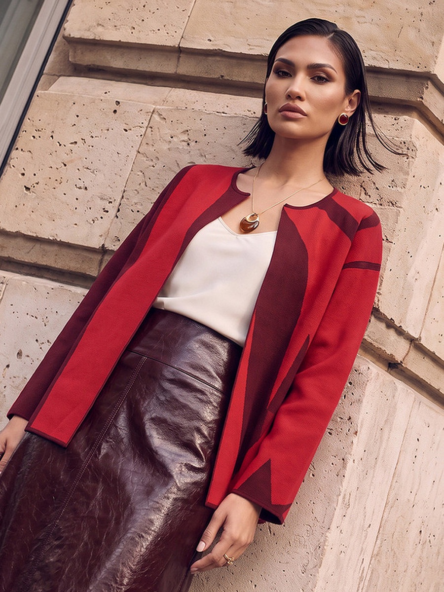 Open Cardigan with Print