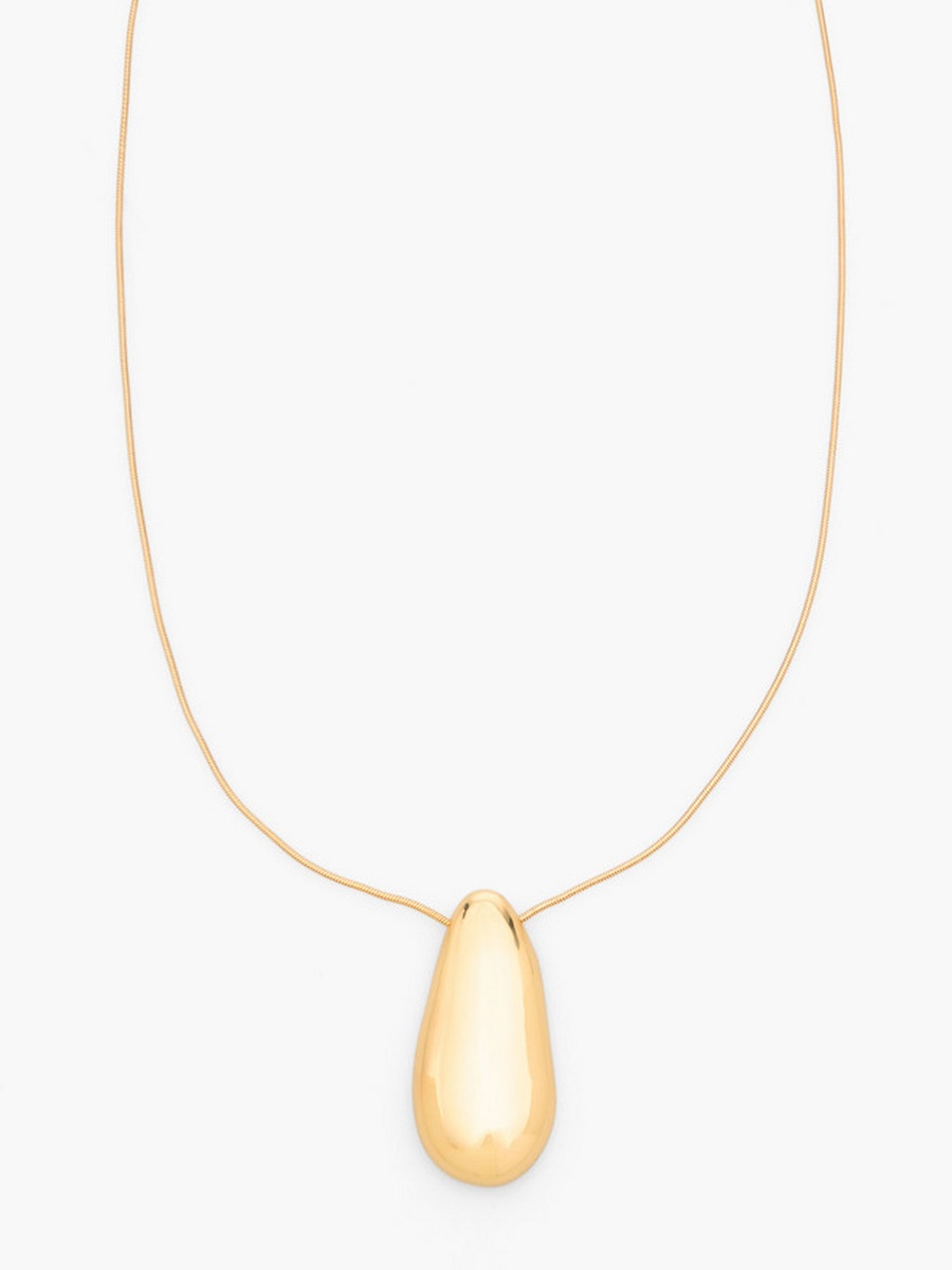 Metal Teardrop Pendant Necklace