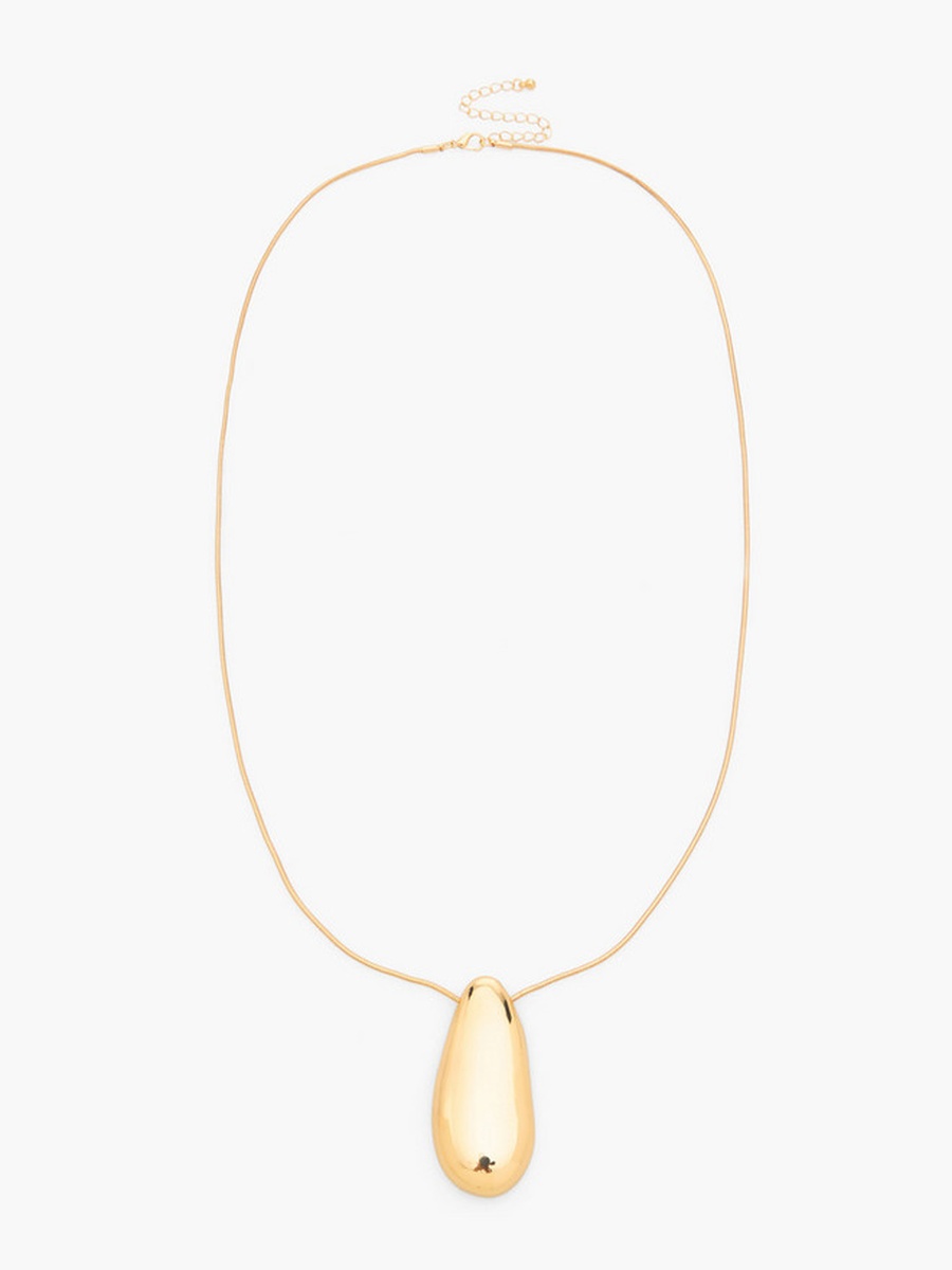 Metal Teardrop Pendant Necklace