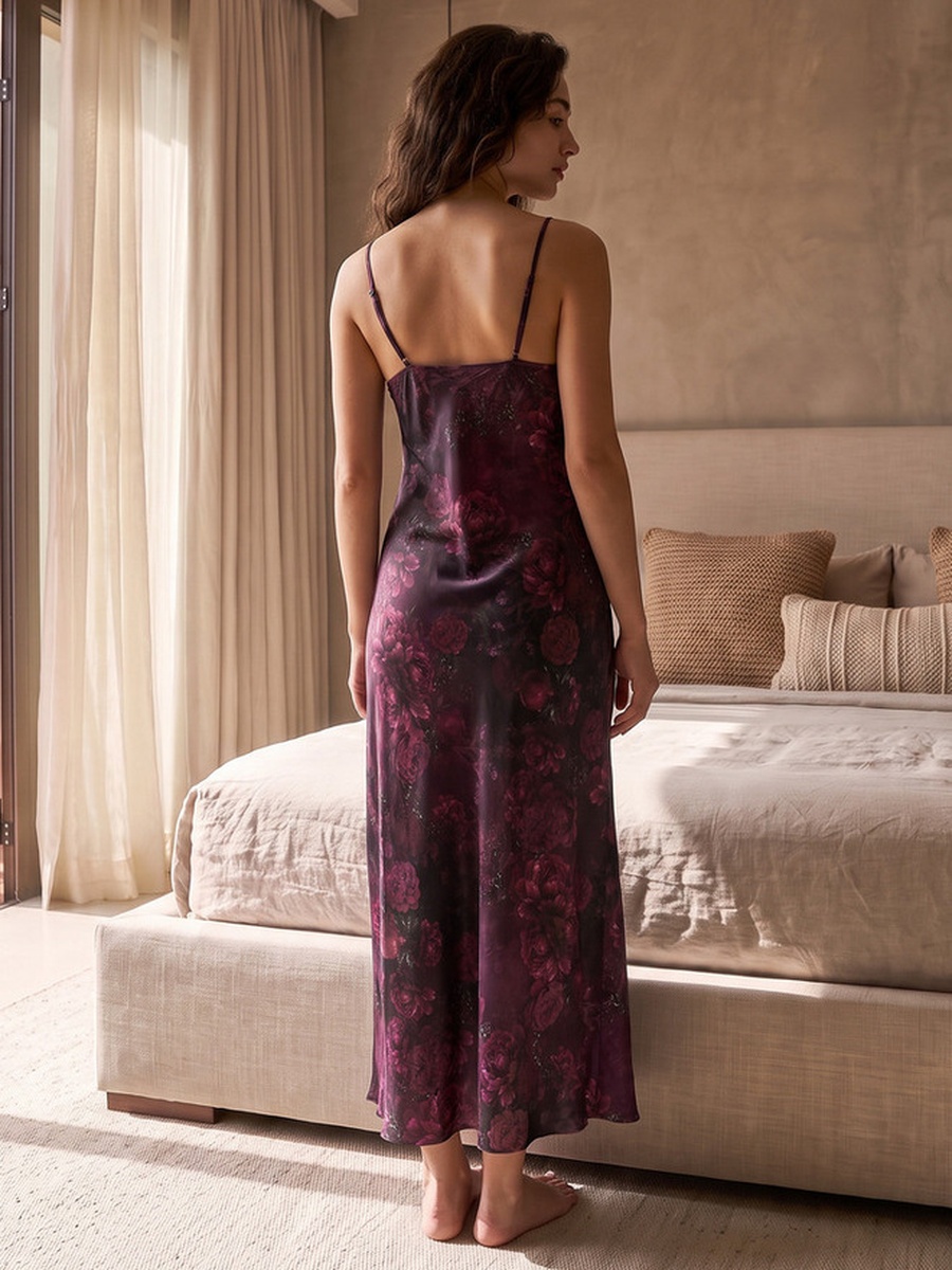 Pack of 2 Knee Length Night Dress with Tie-Up Neck