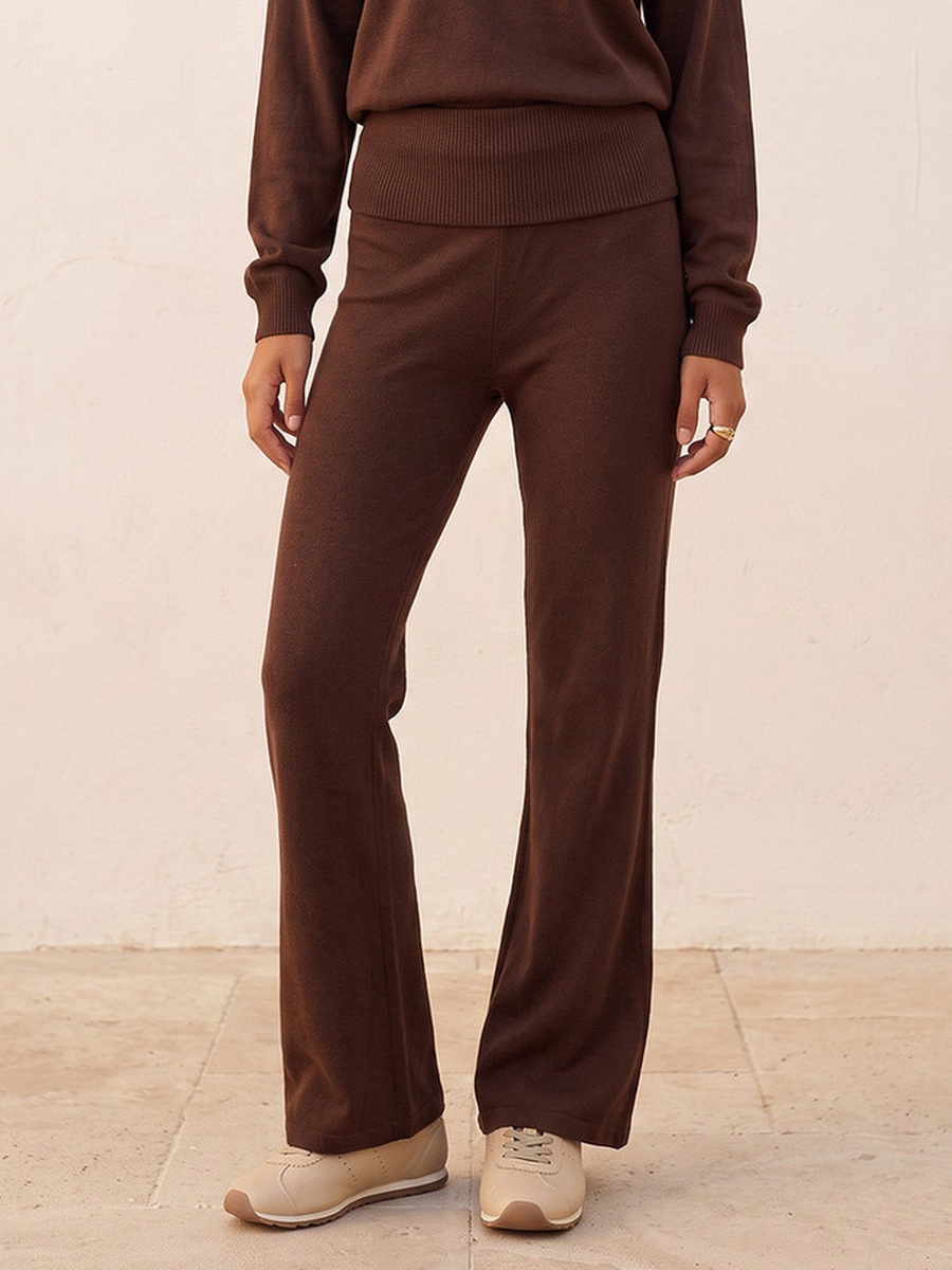 Flare Pants with Ribbed Waist