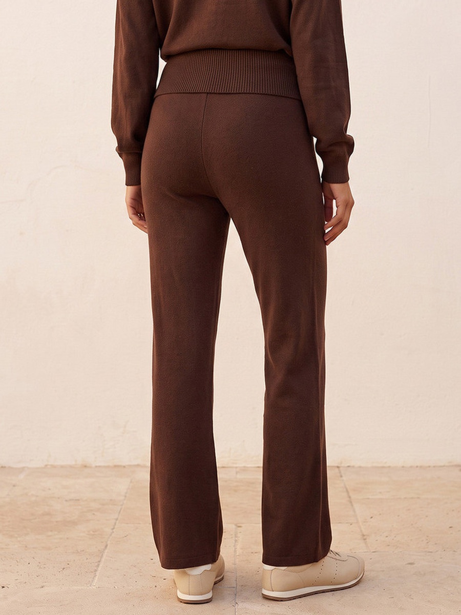 Flare Pants with Ribbed Waist