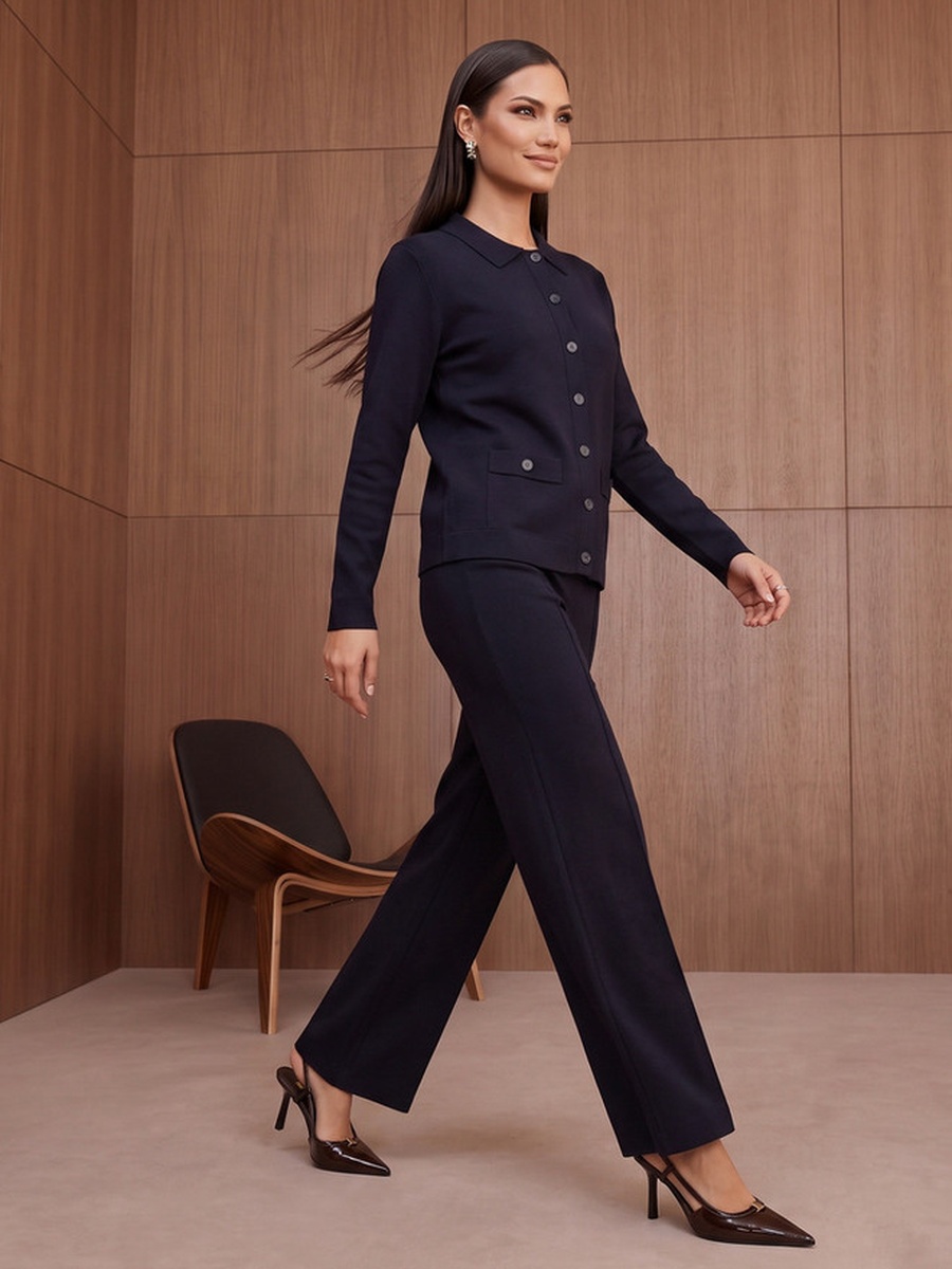 Wide Leg Pants with Pintuck Accent