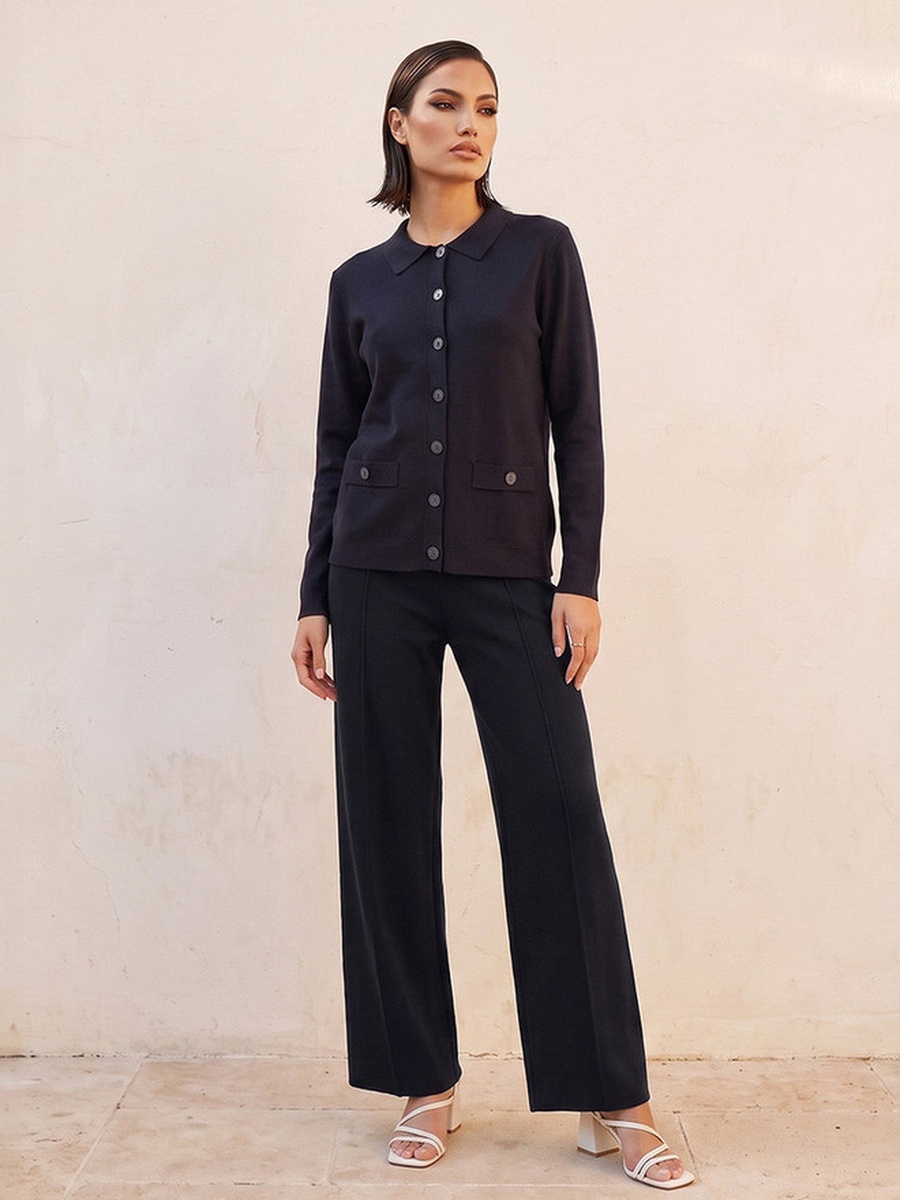 Wide Leg Pants with Pintuck Accent