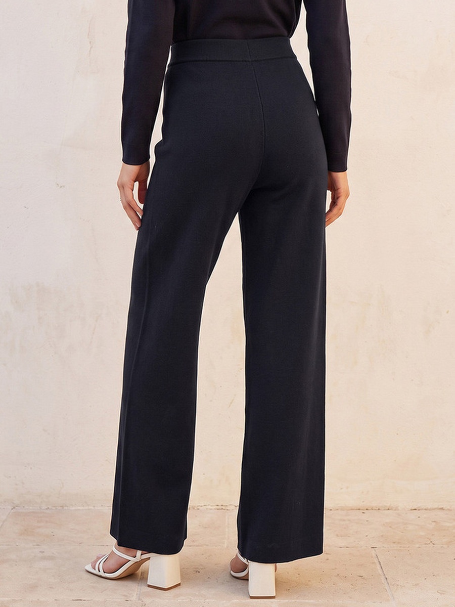Wide Leg Pants with Pintuck Accent