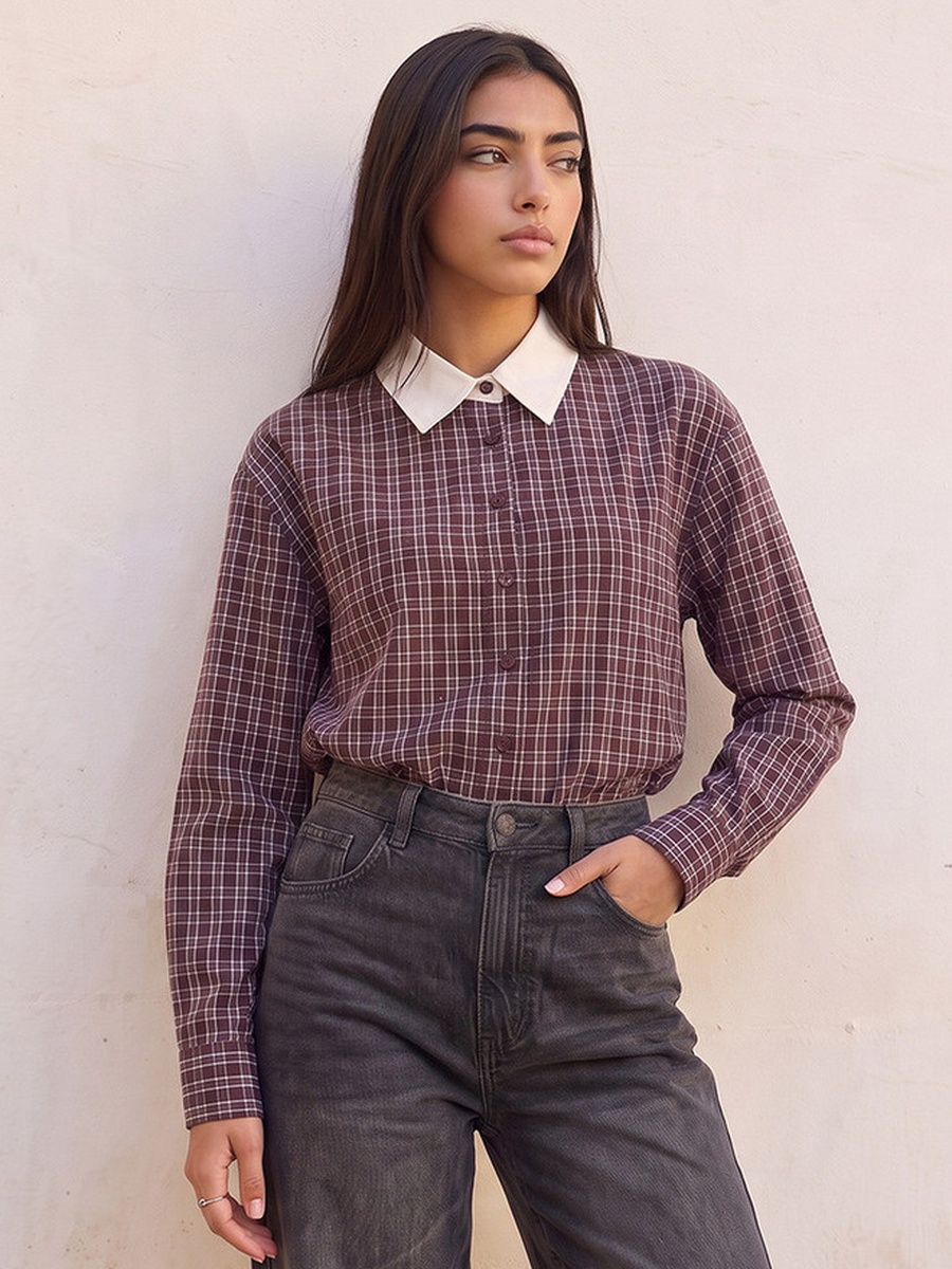 Cotton Shirt with Checks