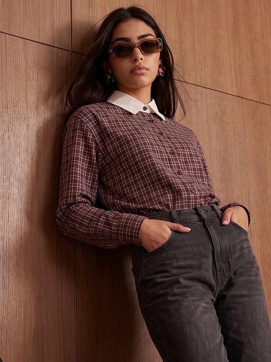 Cotton Shirt with Checks