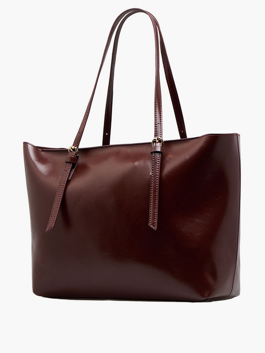 Textured Tote Bag with Double Handle