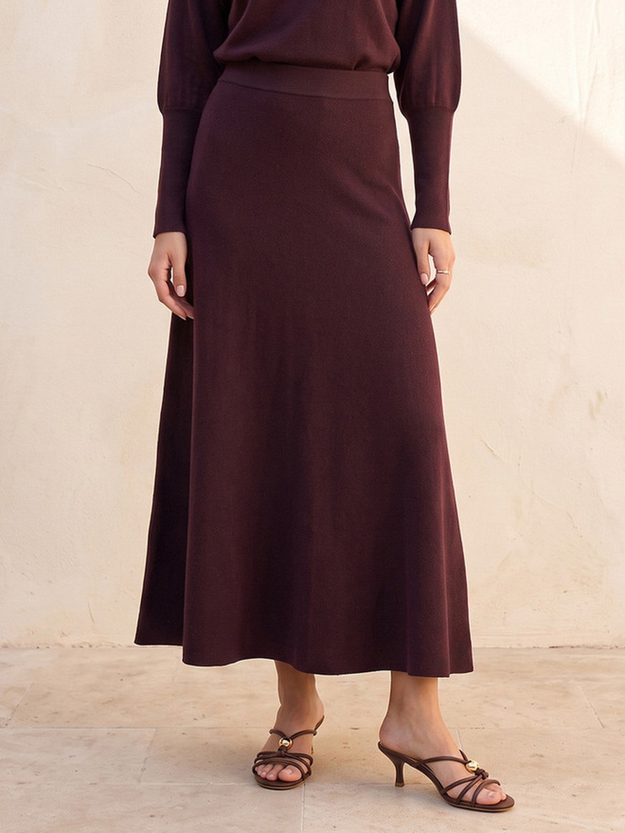 Ribbed A-Line Skirt