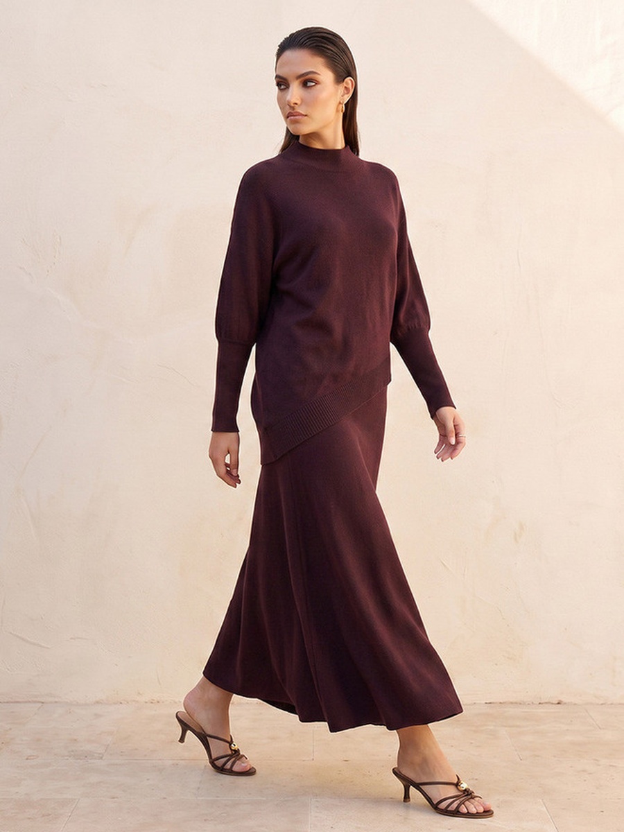 Ribbed A-Line Skirt