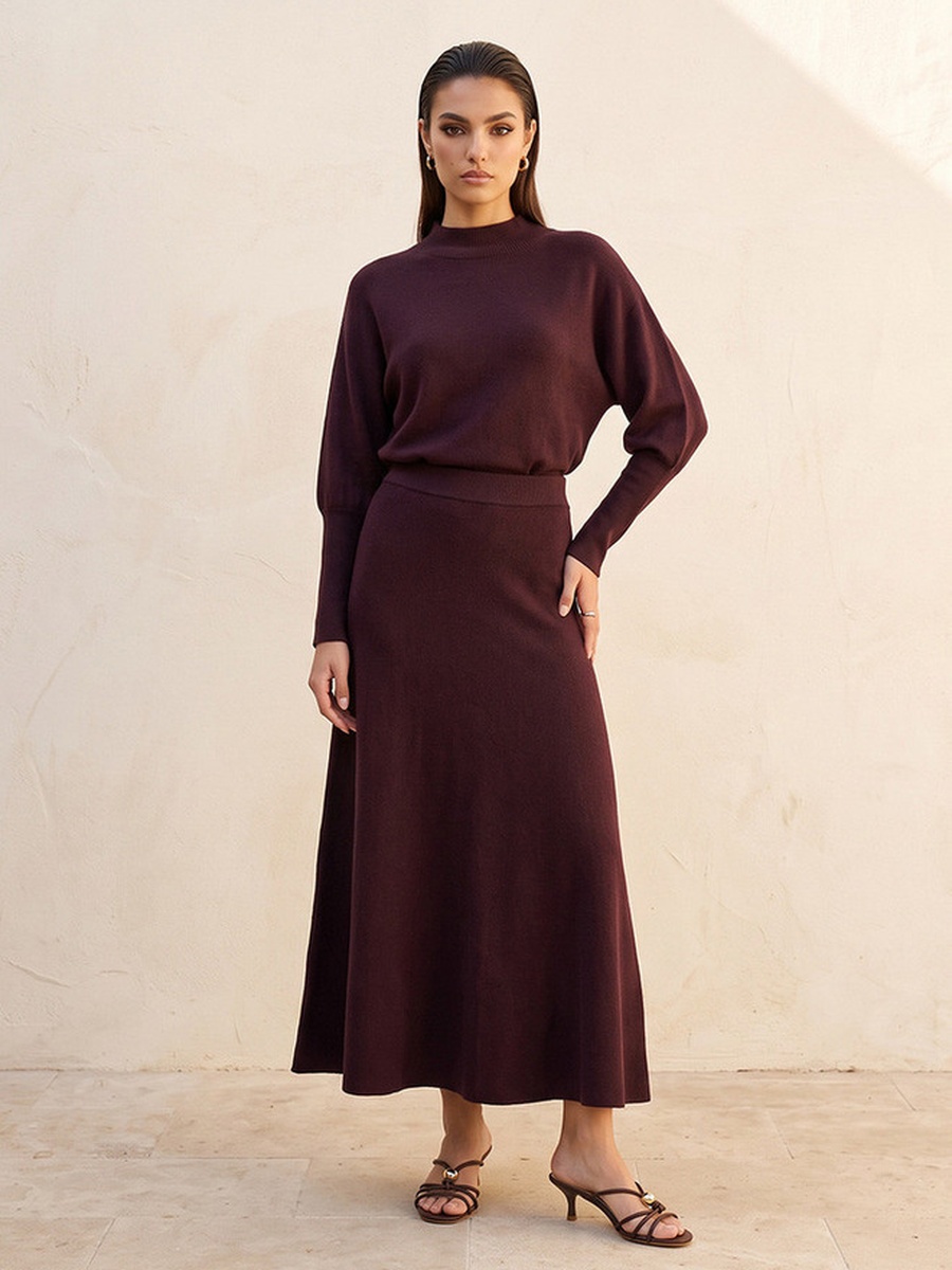 Ribbed A-Line Skirt