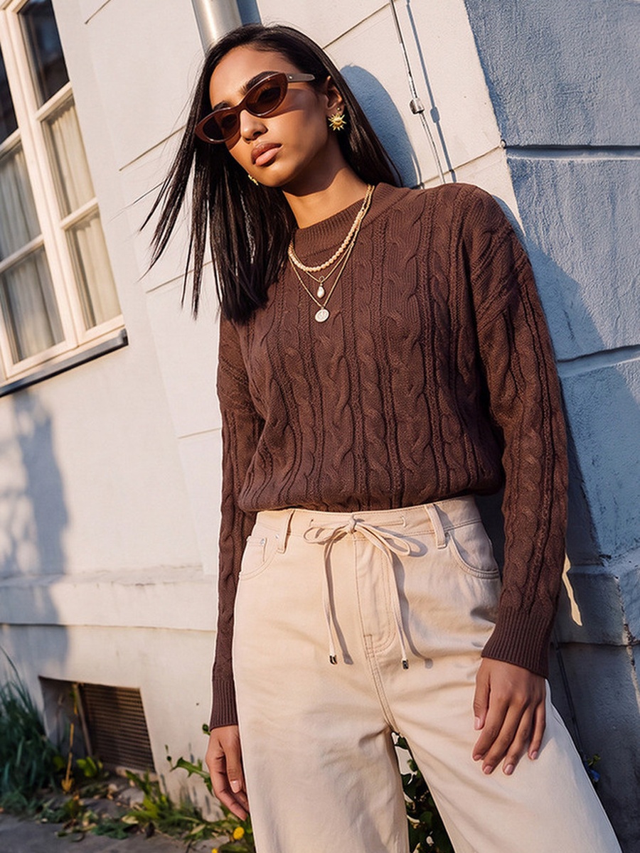 Oversized Cable Knit Sweater