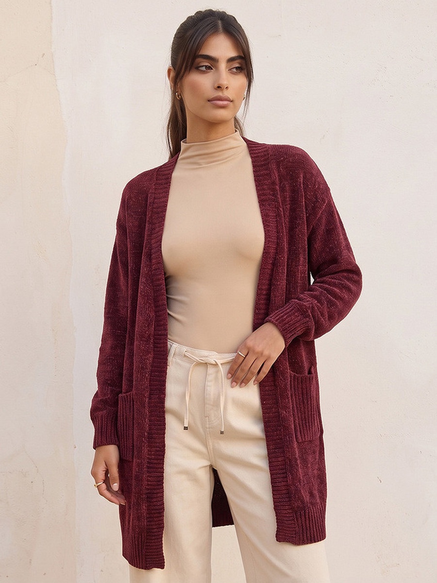 Textured Shrug with Pockets