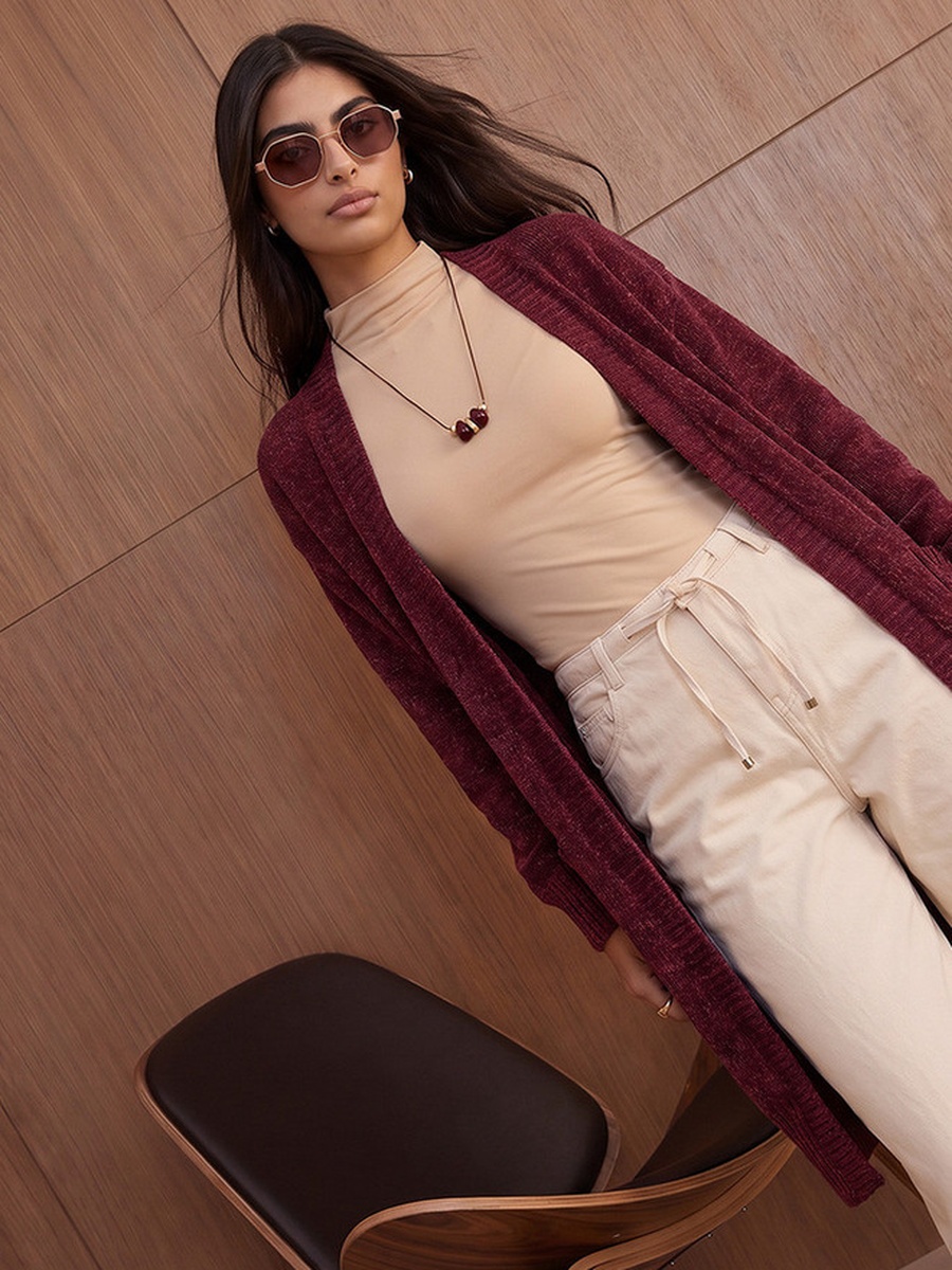 Textured Shrug with Pockets