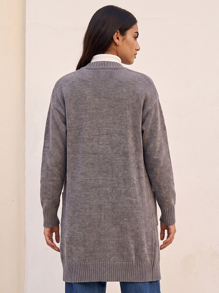 Textured Shrug with Pockets