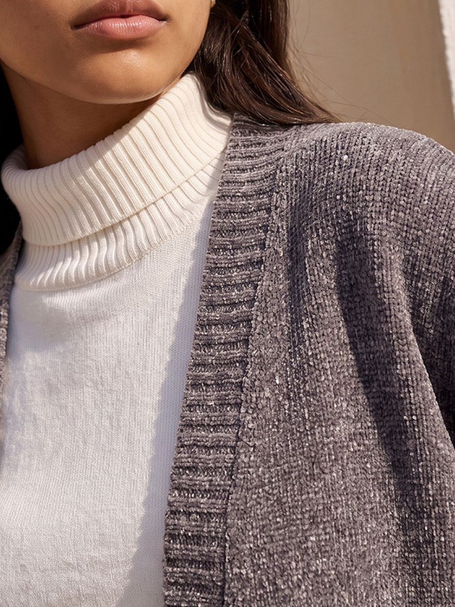 Textured Shrug with Pockets