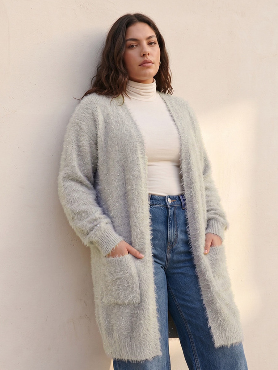 Fuzzy Fur Longline Cardigan