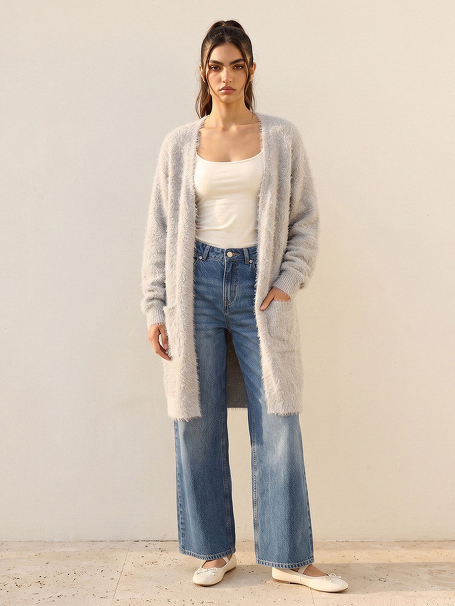 Fuzzy Fur Longline Cardigan