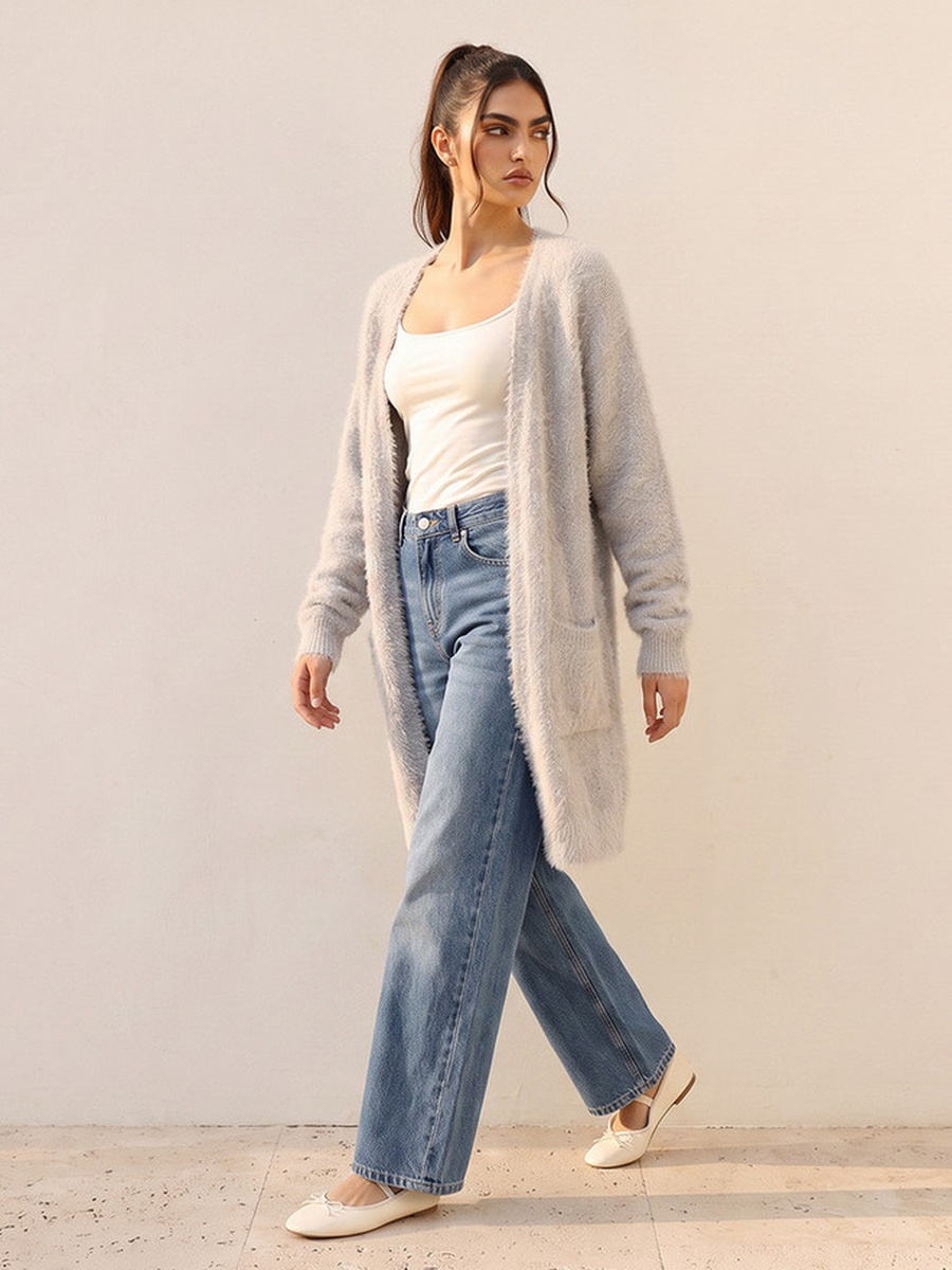 Fuzzy Fur Longline Cardigan